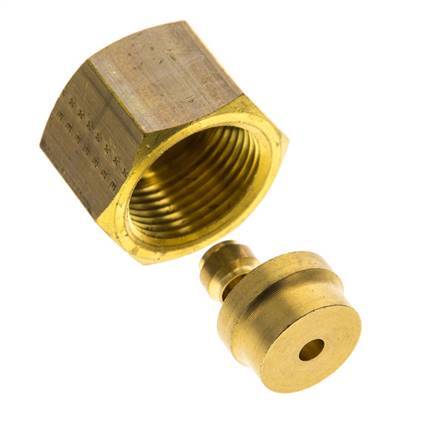 Raccord à compression droit en laiton 6mm DN 1676 bar DIN EN 1254-2