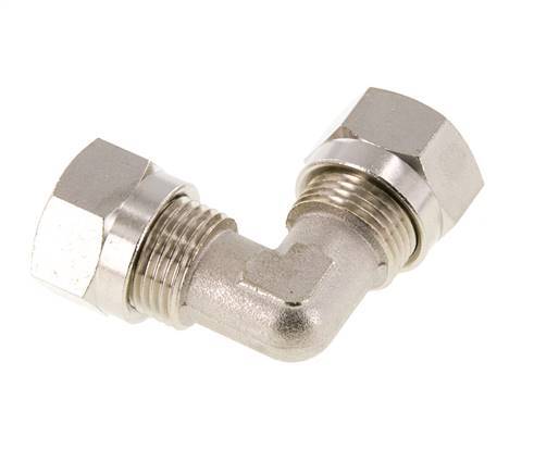 12L Nickel plated Brass Elbow Cutting Fitting 75 bar ISO 8434-1