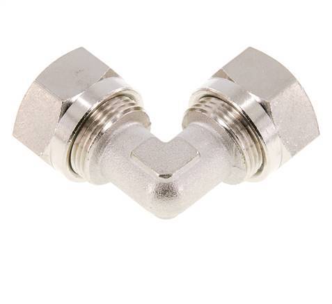 15L Nickel plated Brass Elbow Cutting Fitting 70 bar ISO 8434-1
