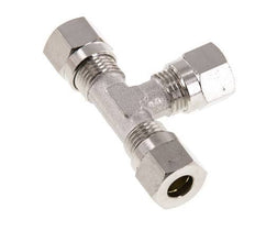 6LL Nickel plated Brass T-Shape Tee Cutting Fitting 100 bar ISO 8434-1 [2 Pieces]