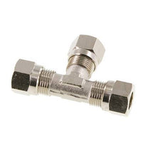 8LL Nickel plated Brass T-Shape Tee Cutting Fitting 100 bar ISO 8434-1