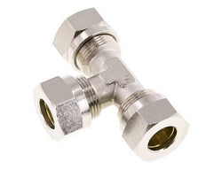 Raccord de coupe en T en laiton nickelé 15L 70 bar ISO 8434-1