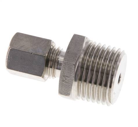 Raccord à compression droit en acier inoxydable 6L & R1/2'' avec filets mâles 315 bar ISO 8434-1