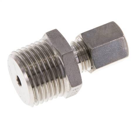 Raccord à compression droit en acier inoxydable 6L & R1/2'' avec filets mâles 315 bar ISO 8434-1