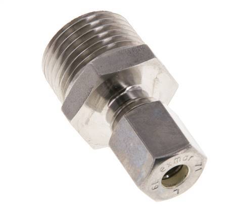 Raccord à compression droit en acier inoxydable 6L & R1/2'' avec filets mâles 315 bar ISO 8434-1