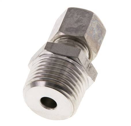Raccord à compression droit en acier inoxydable 8L & R1/2'' avec filets mâles 315 bar ISO 8434-1