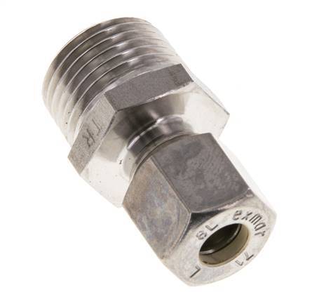 Raccord à compression droit en acier inoxydable 8L & R1/2'' avec filets mâles 315 bar ISO 8434-1
