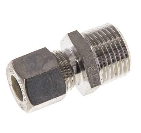 Raccord à compression droit en acier inoxydable 10L & R1/2'' avec filets mâles 315 bar ISO 8434-1