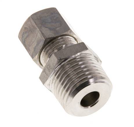 Raccord à compression droit en acier inoxydable 10L & R1/2'' avec filets mâles 315 bar ISO 8434-1