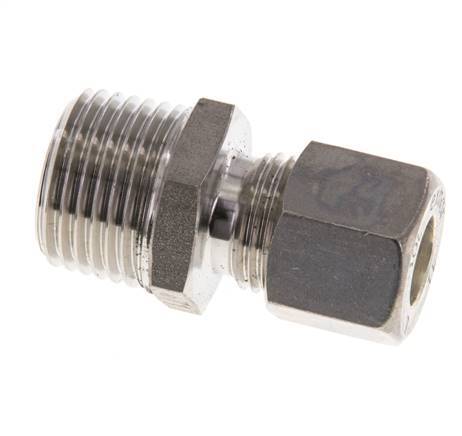 Raccord à compression droit en acier inoxydable 10L & R1/2'' avec filets mâles 315 bar ISO 8434-1