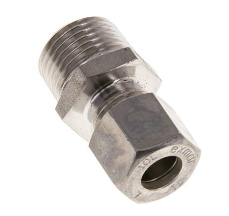 Raccord à compression droit en acier inoxydable 10L & R1/2'' avec filets mâles 315 bar ISO 8434-1