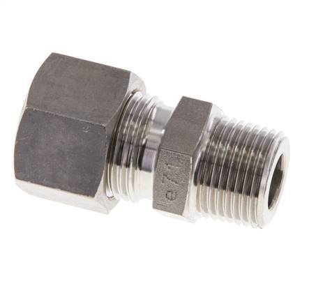 Raccord à compression droit en acier inoxydable 12L & R3/8'' avec filets mâles 315 bar ISO 8434-1