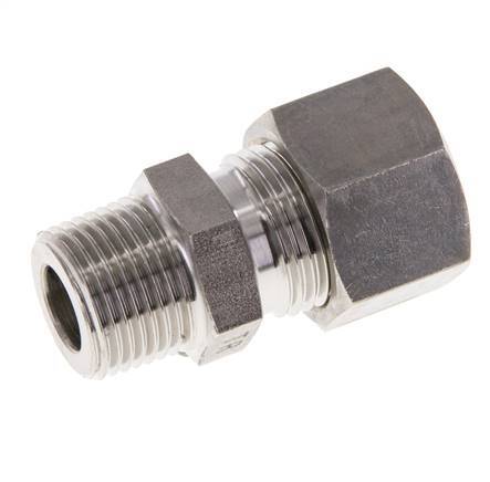 Raccord à compression droit en acier inoxydable 12L & R3/8'' avec filets mâles 315 bar ISO 8434-1