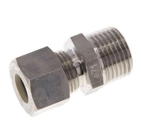 Raccord à compression droit en acier inoxydable 12L & R1/2'' avec filets mâles 315 bar ISO 8434-1