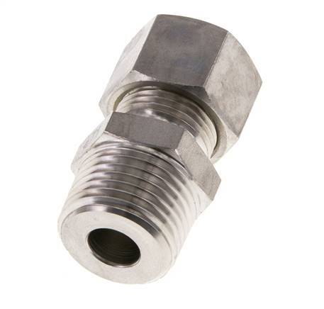 Raccord à compression droit en acier inoxydable 12L & R1/2'' avec filets mâles 315 bar ISO 8434-1