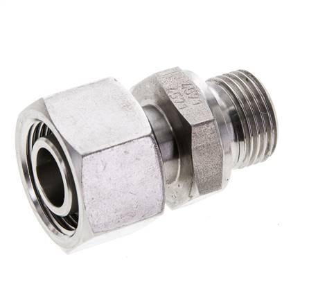 15L & M18x1.5 Acier inoxydable pivotant droit avec filetage mâle 315 bar FKM Ajustable ISO 8434-1