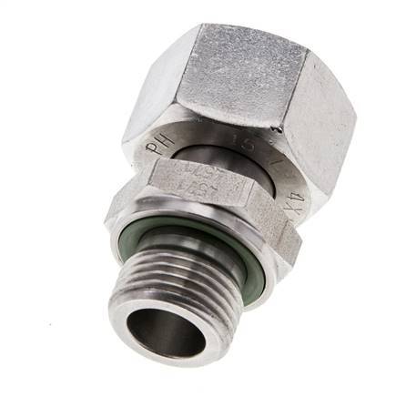 15L & M18x1.5 Acier inoxydable pivotant droit avec filetage mâle 315 bar FKM Ajustable ISO 8434-1