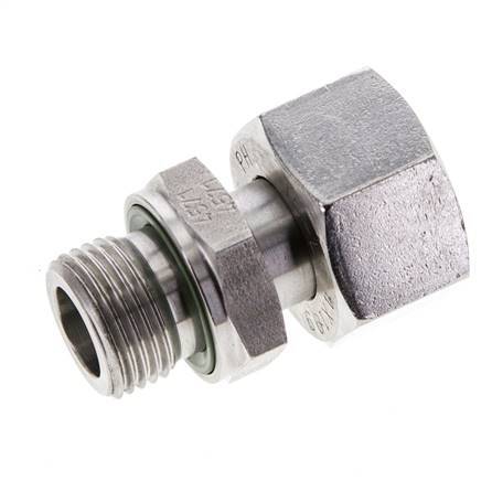 15L & M18x1.5 Acier inoxydable pivotant droit avec filetage mâle 315 bar FKM Ajustable ISO 8434-1
