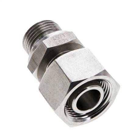 15L & M18x1.5 Acier inoxydable pivotant droit avec filetage mâle 315 bar FKM Ajustable ISO 8434-1