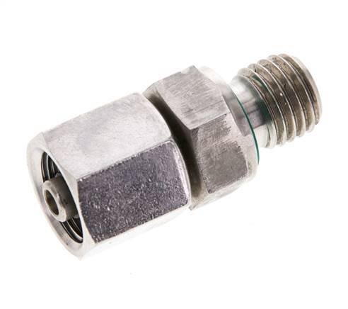 6S & M12x1.5 Stainless Steel Straight Swivel with Male Threads 630 bar FKM Adjustable ISO 8434-1
