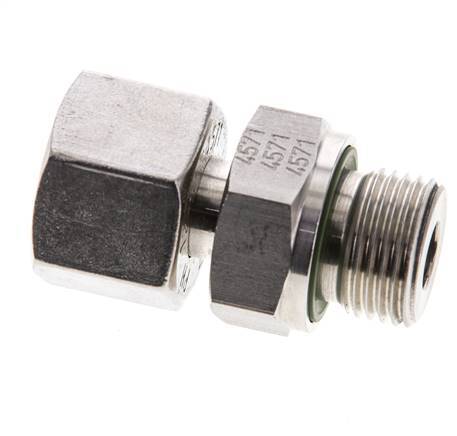 12S & M18x1.5 Acier inoxydable pivotant droit avec filetage mâle 630 bar FKM Ajustable ISO 8434-1