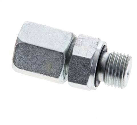 6L & M10x1 Acier zingue Pivot droit avec filetage mâle 315 bar Joint torique NBR Cône reglable ISO 8434-1