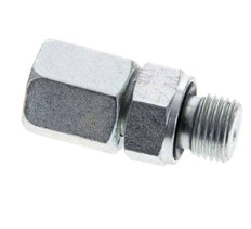 6L & M10x1 Acier zingue Pivot droit avec filetage mâle 315 bar Joint torique NBR Cône reglable ISO 8434-1