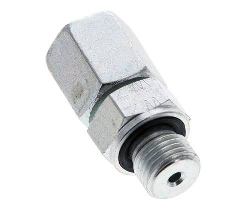 6L & M10x1 Acier zingue Pivot droit avec filetage mâle 315 bar Joint torique NBR Cône reglable ISO 8434-1