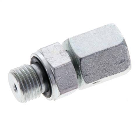 6L & M10x1 Acier zingue Pivot droit avec filetage mâle 315 bar Joint torique NBR Cône reglable ISO 8434-1