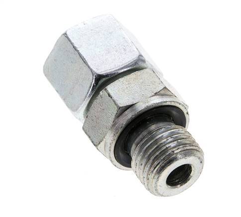 10L & M14x1.5 Acier zingue pivotant droit avec filetage mâle 315 bar Joint torique NBR Cône d'etancheite reglable ISO 8434-1
