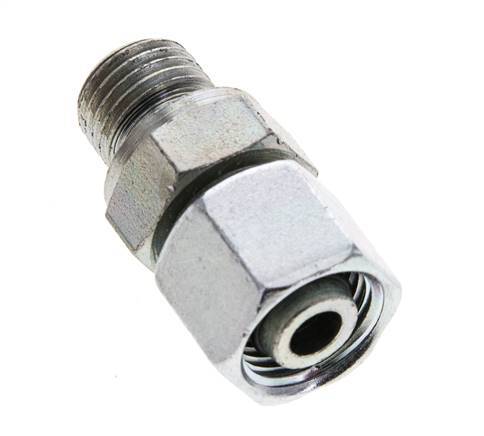 10L & M14x1.5 Acier zingue pivotant droit avec filetage mâle 315 bar Joint torique NBR Cône d'etancheite reglable ISO 8434-1