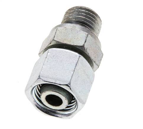 10L & M14x1.5 Acier zingue pivotant droit avec filetage mâle 315 bar Joint torique NBR Cône d'etancheite reglable ISO 8434-1