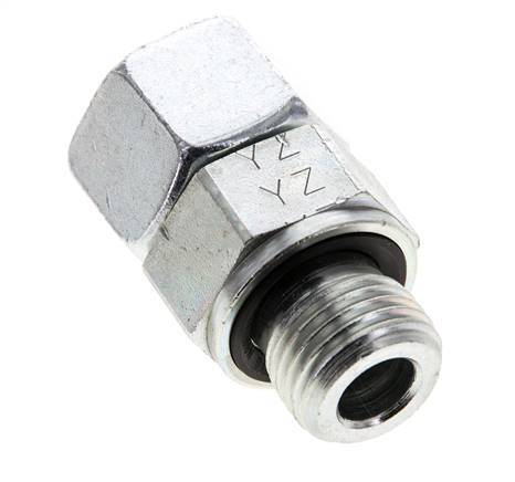12L & M16x1.5 Acier zingue pivotant droit avec filetage mâle 315 bar Joint torique NBR Cône d'etancheite reglable ISO 8434-1