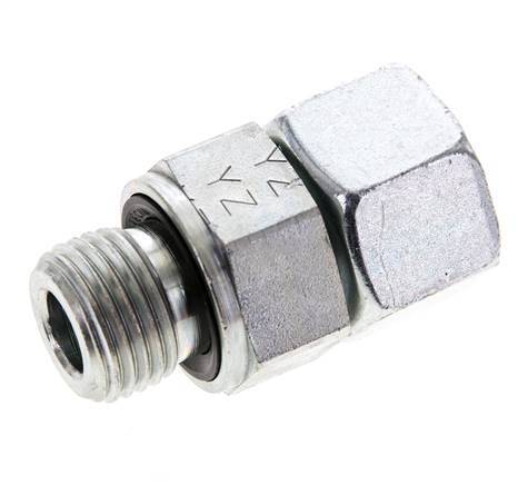 12L & M16x1.5 Acier zingue pivotant droit avec filetage mâle 315 bar Joint torique NBR Cône d'etancheite reglable ISO 8434-1