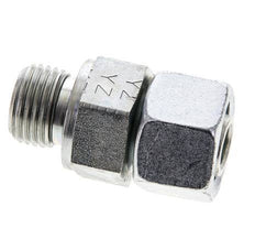 12L & M16x1.5 Acier zingue pivotant droit avec filetage mâle 315 bar Joint torique NBR Cône d'etancheite reglable ISO 8434-1