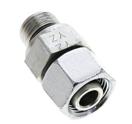 12L & M16x1.5 Acier zingue pivotant droit avec filetage mâle 315 bar Joint torique NBR Cône d'etancheite reglable ISO 8434-1