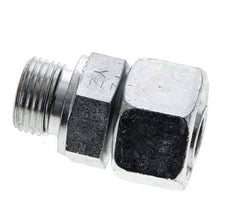 15L & M18x1.5 Acier zingue pivotant droit avec filetage mâle 315 bar Joint torique NBR Cône d'etancheite reglable ISO 8434-1