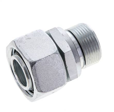 22L & M26x1.5 Zink plated Steel Straight Swivel with Male Threads 160 bar NBR O-ring Sealing Cone Adjustable ISO 8434-1