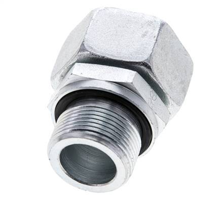 22L & M26x1.5 Acier zingue pivotant droit avec filetage mâle 160 bar Joint torique NBR Cône d'etancheite reglable ISO 8434-1