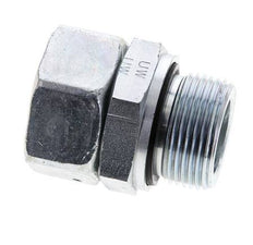 28L & M33x2 Acier zingue pivotant droit avec filetage mâle 160 bar Joint torique NBR Cône d'etancheite reglable ISO 8434-1