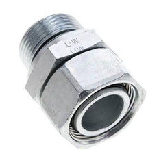 28L & M33x2 Acier zingue pivotant droit avec filetage mâle 160 bar Joint torique NBR Cône d'etancheite reglable ISO 8434-1