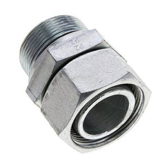 35L & M42x2 Acier zingue pivotant droit avec filetage mâle 160 bar Joint torique NBR Cône d'etancheite reglable ISO 8434-1