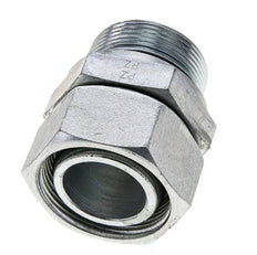 35L & M42x2 Acier zingue pivotant droit avec filetage mâle 160 bar Joint torique NBR Cône d'etancheite reglable ISO 8434-1
