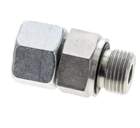 12S & M18x1.5 Acier zingue pivotant droit avec filetage mâle 630 bar Joint torique NBR Cône d'etancheite reglable ISO 8434-1