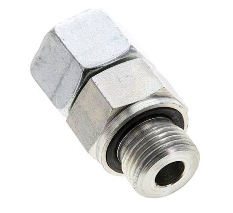 12S & M18x1.5 Acier zingue pivotant droit avec filetage mâle 630 bar Joint torique NBR Cône d'etancheite reglable ISO 8434-1