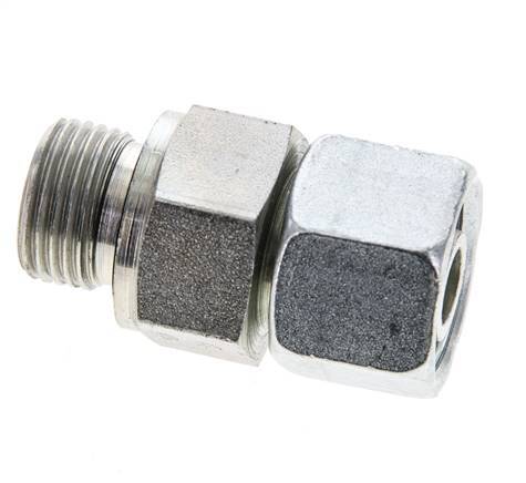12S & M18x1.5 Acier zingue pivotant droit avec filetage mâle 630 bar Joint torique NBR Cône d'etancheite reglable ISO 8434-1