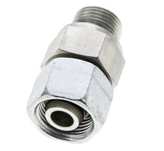 12S & M18x1.5 Acier zingue pivotant droit avec filetage mâle 630 bar Joint torique NBR Cône d'etancheite reglable ISO 8434-1