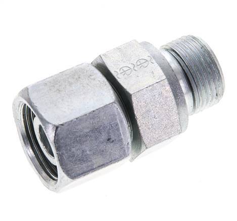 14S & M20x1.5 Acier zingue pivotant droit avec filetage mâle 630 bar Joint torique NBR Cône d'etancheite reglable ISO 8434-1