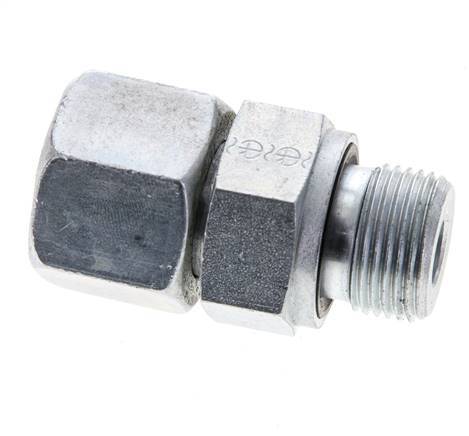 14S & M20x1.5 Acier zingue pivotant droit avec filetage mâle 630 bar Joint torique NBR Cône d'etancheite reglable ISO 8434-1