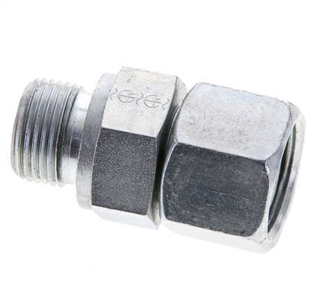 14S & M20x1.5 Acier zingue pivotant droit avec filetage mâle 630 bar Joint torique NBR Cône d'etancheite reglable ISO 8434-1